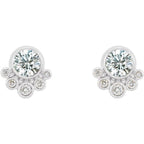 Accented Bezel-Set Earrings - Image 2