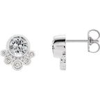 Accented Bezel-Set Earrings