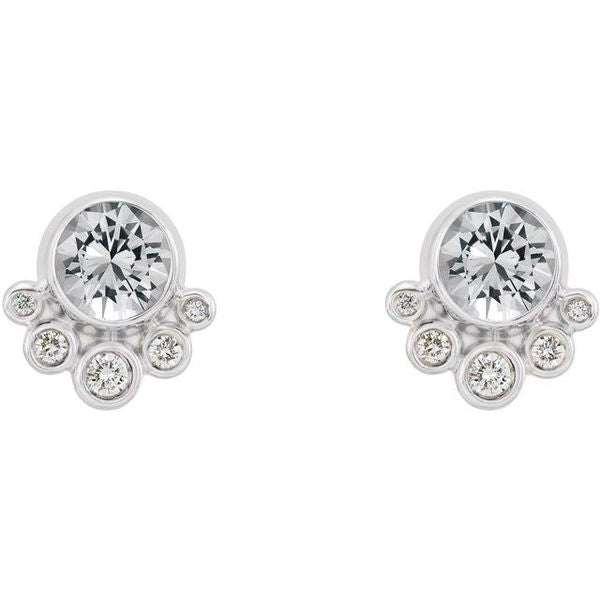 Accented Bezel-Set Earrings - Image 2