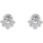 Accented Bezel-Set Earrings - Image 2