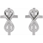 Infinity-Inspired Cross Earrings - Image 2