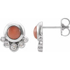 Accented Cabochon Earrings