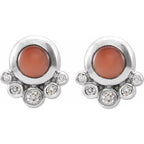 Accented Cabochon Earrings - Image 2