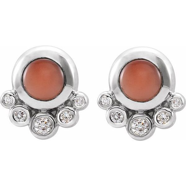 Accented Cabochon Earrings - Image 2