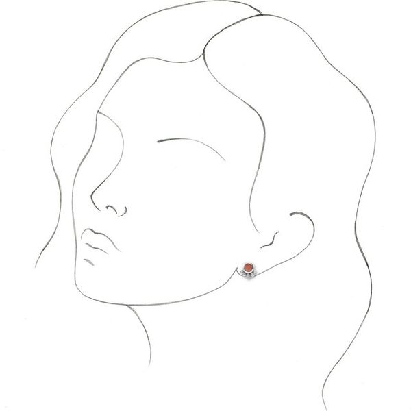 Accented Cabochon Earrings - Image 3