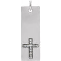 Accented Bar Cross Pendant