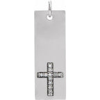 Accented Bar Cross Pendant