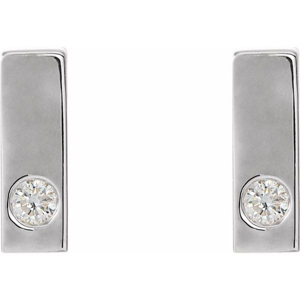 Accented Bar Earrings - Image 2