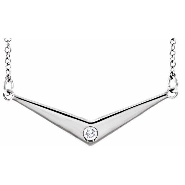 Accented "V" Necklace