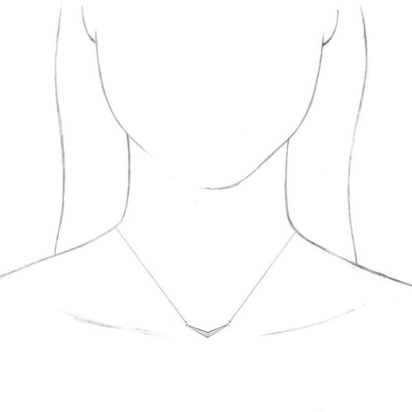 Accented "V" Necklace - Image 3