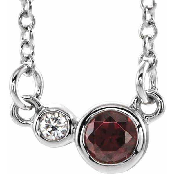 Accented Bezel-Set Necklace