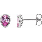 Beaded Solitaire Earrings