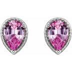 Beaded Solitaire Earrings - Image 2