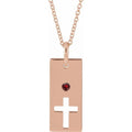 Accented Cross Bar Necklace