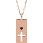 Accented Cross Bar Necklace