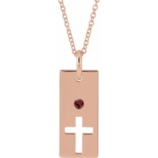Accented Cross Bar Necklace