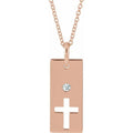 Accented Cross Bar Necklace