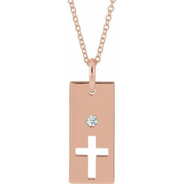 Accented Cross Bar Necklace