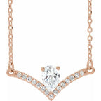 Accented V Necklace