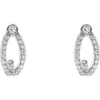 Accented J-Hoop Earrings - Image 2