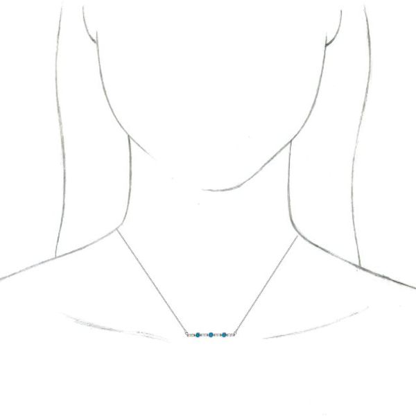 Accented Cabochon Bar Necklace - Image 3