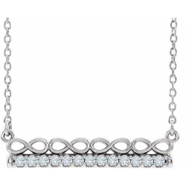 Infinity-Inspired Bar Necklace