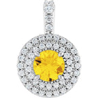 Double Halo-Style Pendant