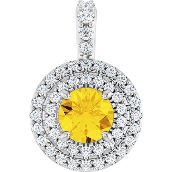 Double Halo-Style Pendant