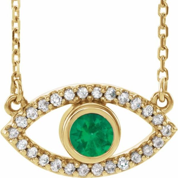 Accented Evil Eye Necklace