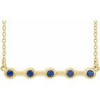 Bezel-Set Bar Necklace