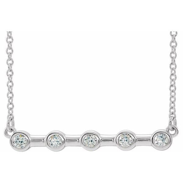 Bezel-Set Bar Necklace