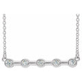 Bezel-Set Bar Necklace