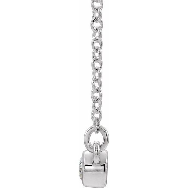 Bezel-Set Bar Necklace - Image 2