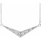 Sculptural "V" Necklace