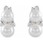 Accented Pearl Ear Climbers - Image 2