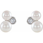 Accented Pearl Earrings - Image 2