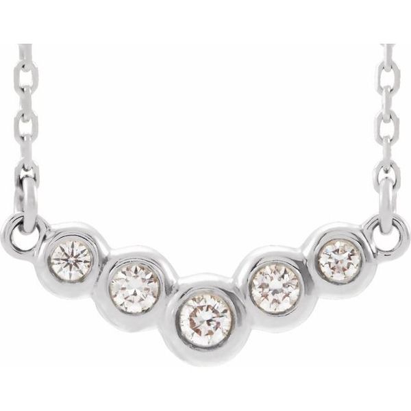 Bezel-Set "V" Necklace