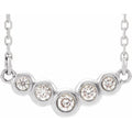 Bezel-Set "V" Necklace