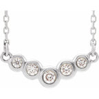 Bezel-Set "V" Necklace
