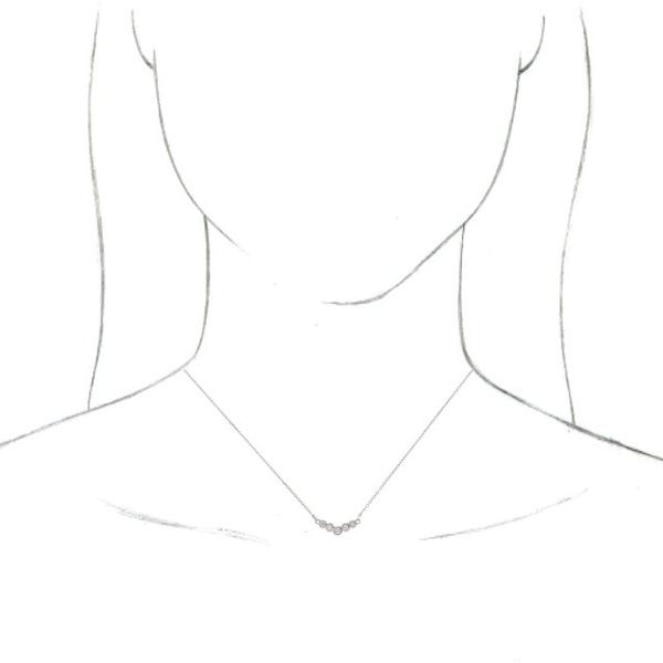 Bezel-Set "V" Necklace - Image 3