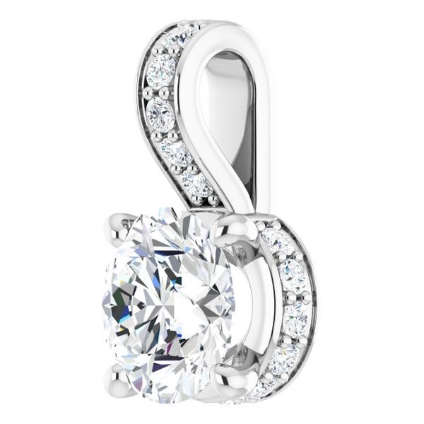 Accented Hidden Halo-Style Pendant - Image 2