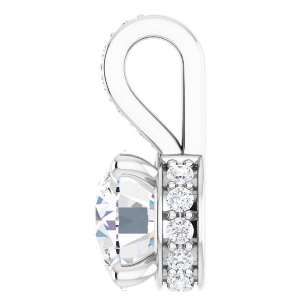 Accented Hidden Halo-Style Pendant - Image 3