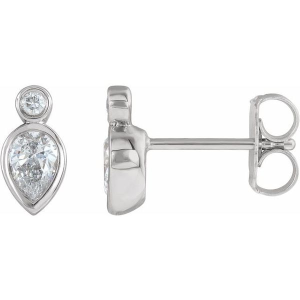 Bezel-Set Earrings