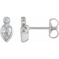 Bezel-Set Earrings