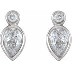 Bezel-Set Earrings - Image 2