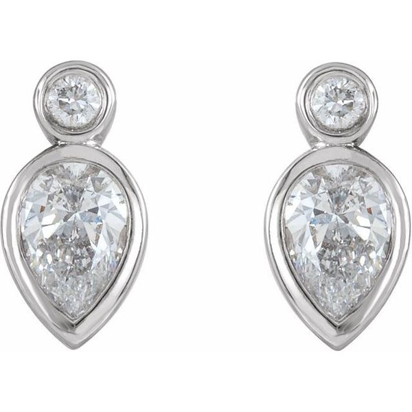 Bezel-Set Earrings - Image 2