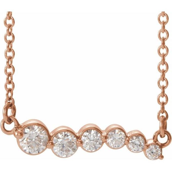 Graduated Curved Bar Necklace