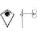 Cabochon Pyramid Earrings