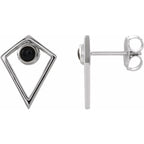 Cabochon Pyramid Earrings