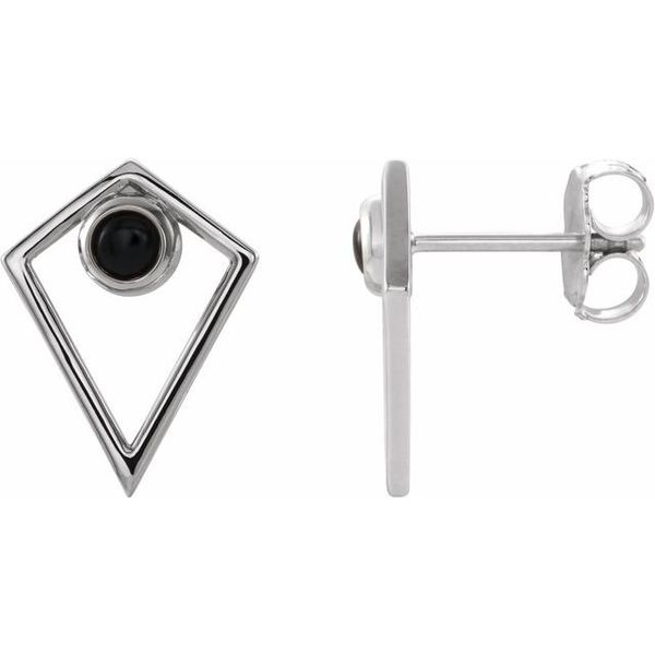 Cabochon Pyramid Earrings